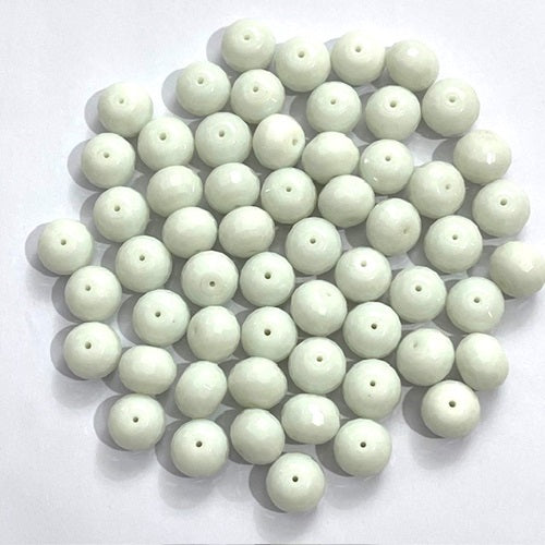 Single Glass Beads - White - Assorted Shapes & Sizes