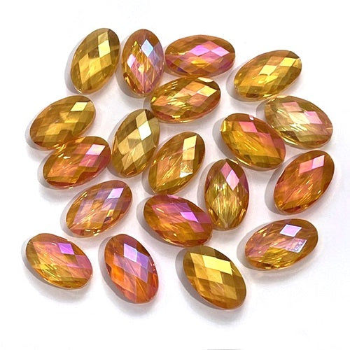 Single Glass Beads - Orange - Assorted Shapes & Sizes