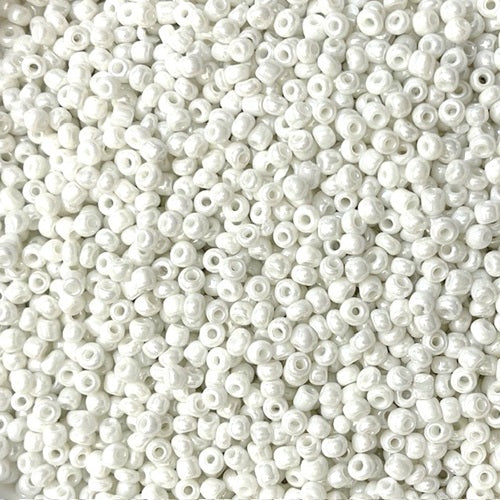 Glass Seed Beads - 3mm 8/0 - Pearl - 20g approx 500 pieces