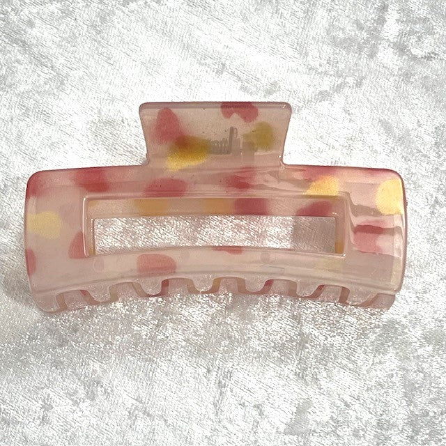 Claw Hair Clips with Glitter Powder - Large - 6 Colours