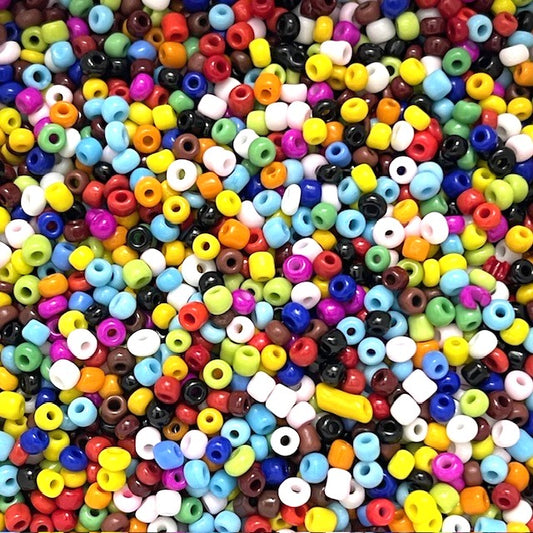 Glass Seed Beads - 3mm 8/0 - Opaque - 20g approx 600 pieces