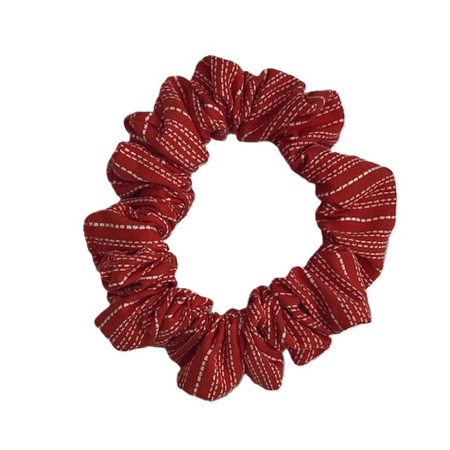 Scrunchies - Red With White Stripes - Mini Size
