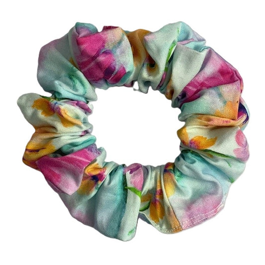 Scrunchies - Colourful Flowers - Cotton Blend - Standard Size