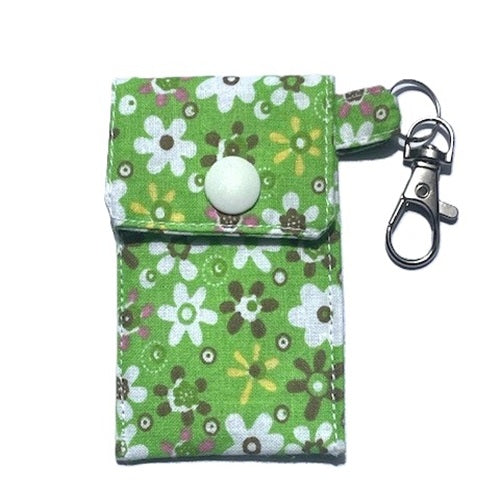 Handmade Lip Balm Holder Keyrings - Flowers - 7 Colours