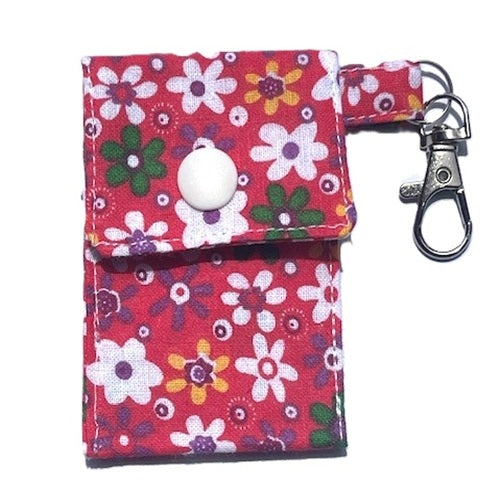 Handmade Lip Balm Holder Keyrings - Flowers - 7 Colours