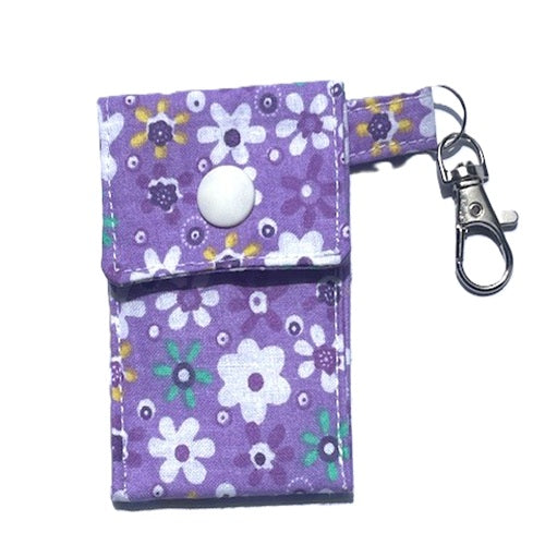 Handmade Lip Balm Holder Keyrings - Flowers - 7 Colours
