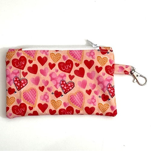 Handmade Designs With Pink Love Hearts Cotton Print