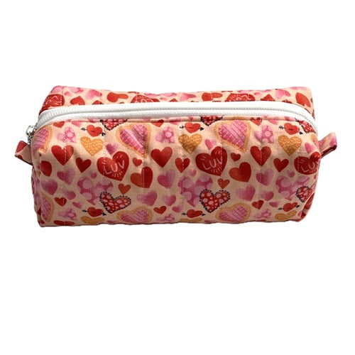 Handmade Designs With Pink Love Hearts Cotton Print