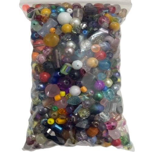 500g Glass Bead Mixes - Asst Colours & Sizes - Jewellery Making Craft DIY Beads