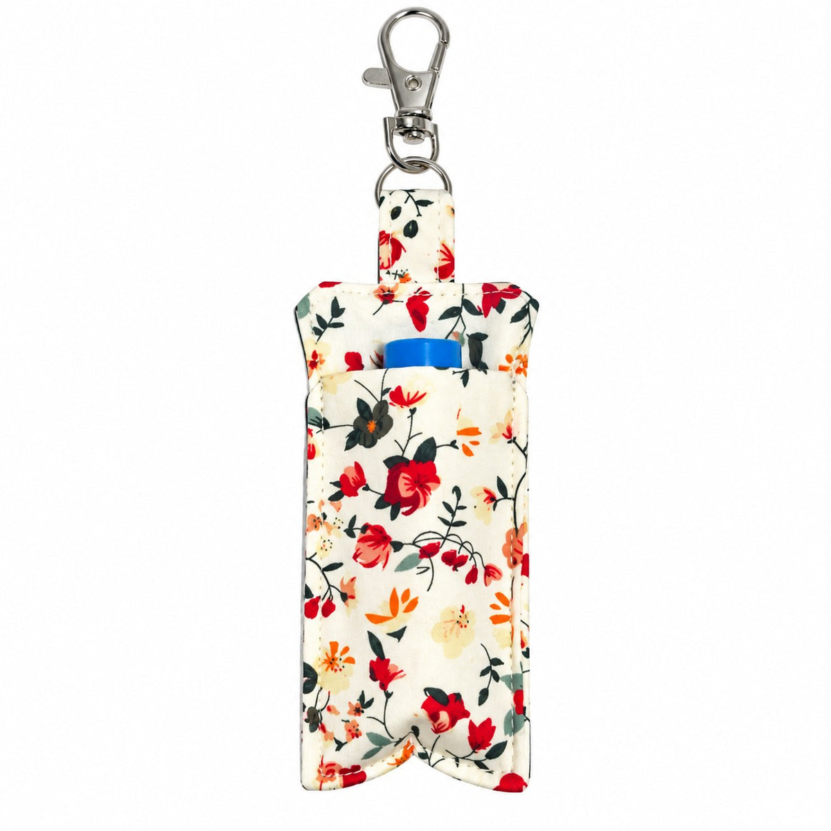 Handmade Lip Balm Holder Keyring – Fabric Lip Balm Chapstick Case – Multiple Patterns