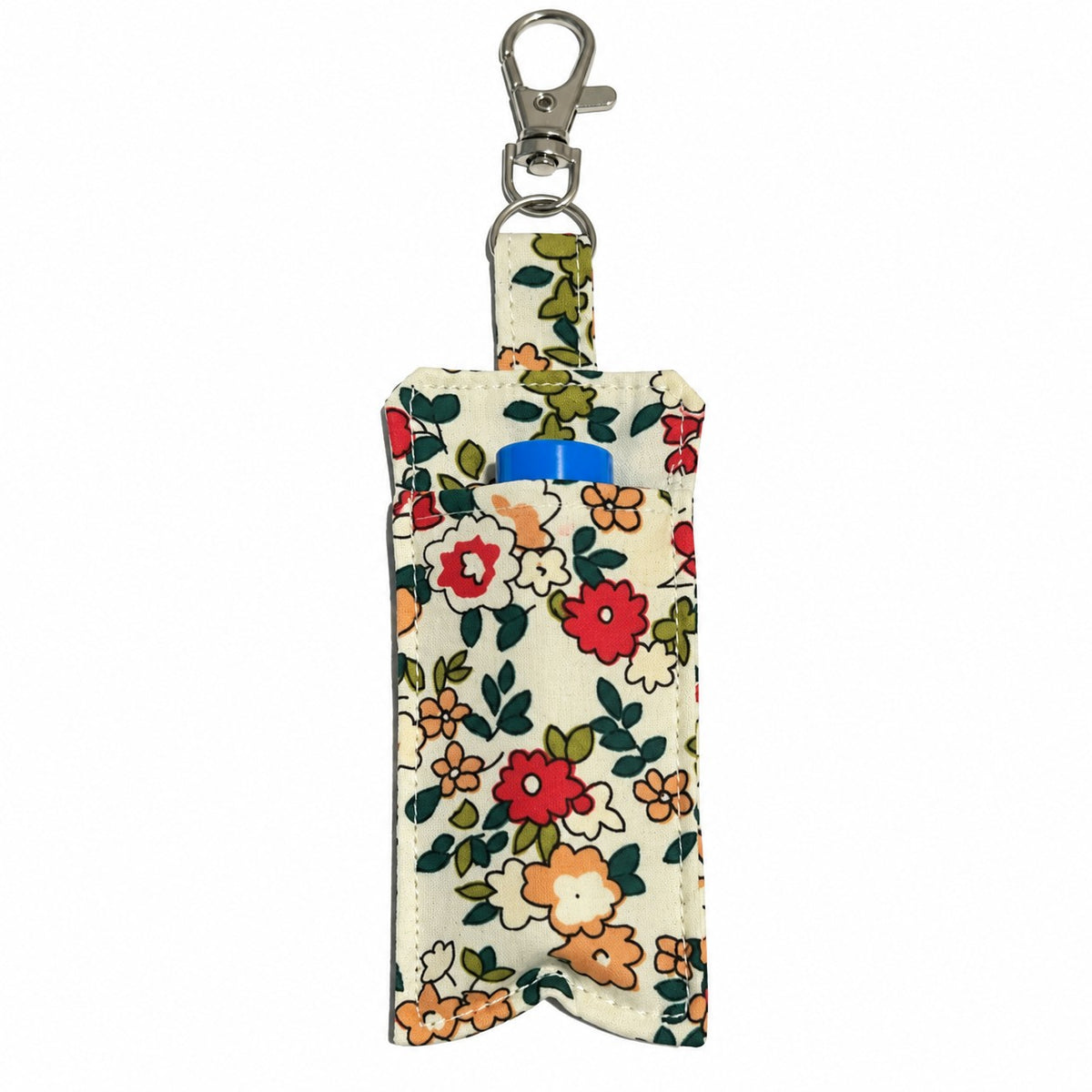 Handmade Lip Balm Holder Keyring – Fabric Lip Balm Chapstick Case – Multiple Patterns