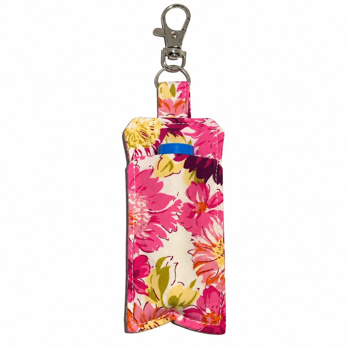 Handmade Lip Balm Holder Keyring – Fabric Lip Balm Chapstick Case – Multiple Patterns