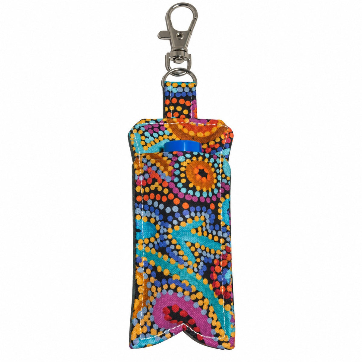 Handmade Lip Balm Holder Keyring – Fabric Lip Balm Chapstick Case – Multiple Patterns