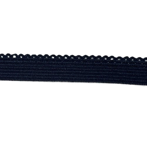 Lingerie Elastic - Black or White - 10mm Wide x 1mt