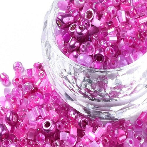 Glass Bugle & Seed Bead Mixes - 20g - Choose Your Colour