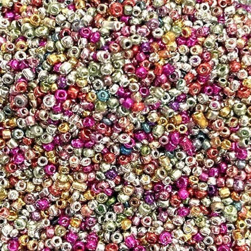 Glass Seed Beads - 2mm 11/0 - Metallic Mix 20g - 20g approx 1300 pieces