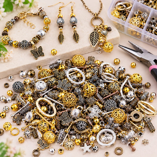 Jewellery Findings Mix 50g 100g 250g 500g Assorted Metal Beads Craft Supplies