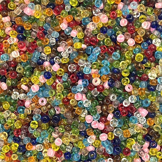 Glass Seed Beads - 3mm 8/0 - Transparent - 20g approx 500 pieces