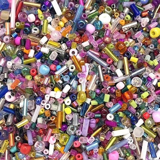 Glass Bugle & Seed Bead Mixes - 20g - 14 Colour
