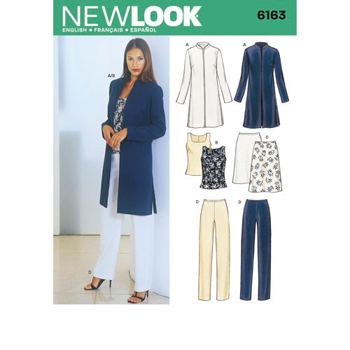 6163 - Ladies Jacket Top Pants & Skirt