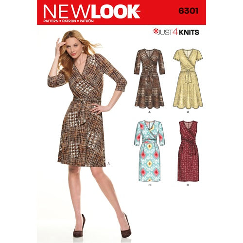 6301 - Ladies Wrap Knit Dresses