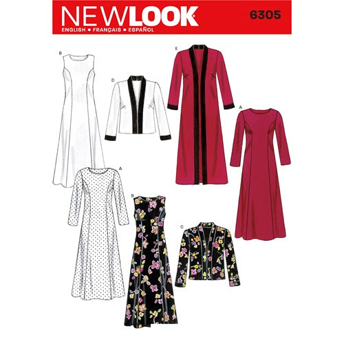 6305 - Ladies Dress & Long or Short Jacket