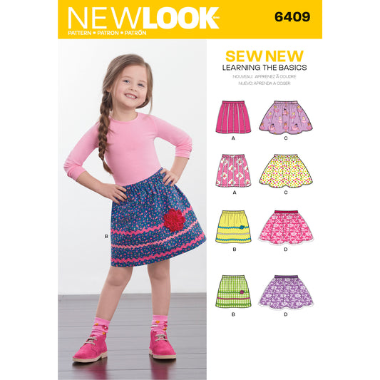 6409 - Children's Girls Pull On Skirts