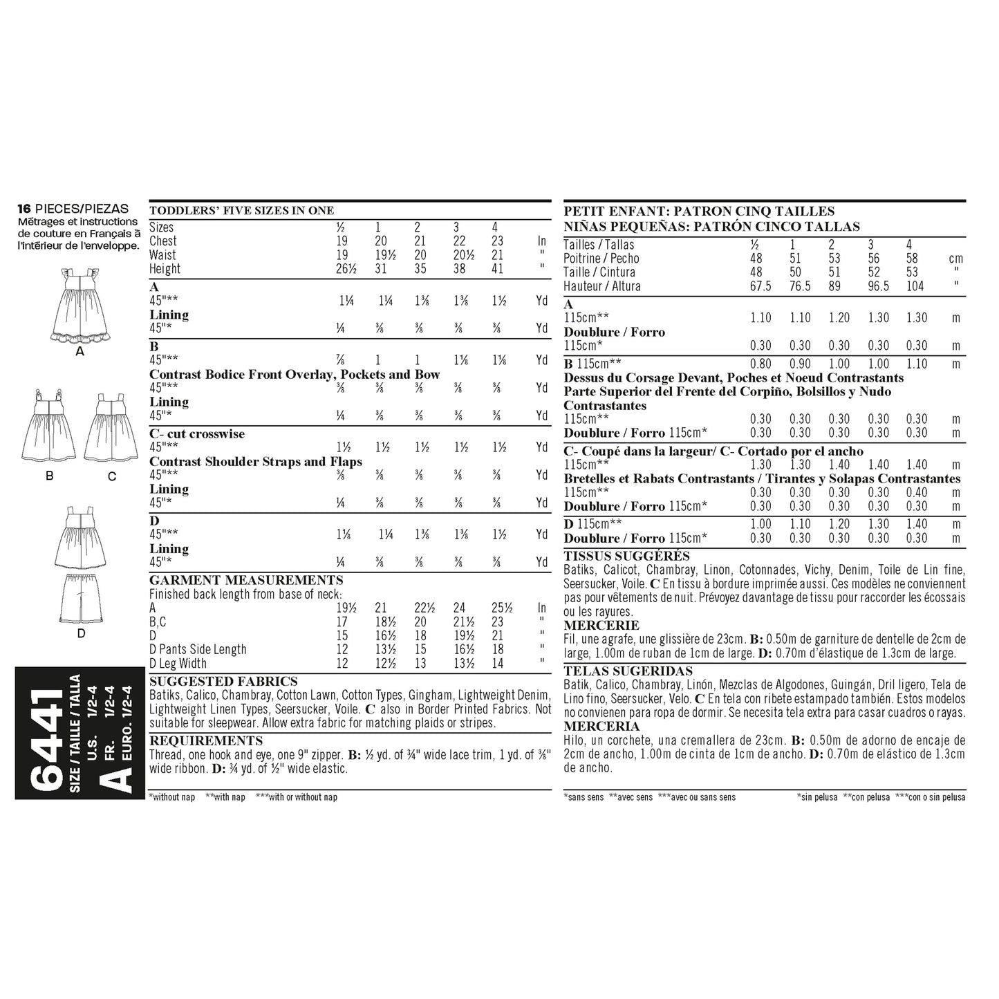 6441 - Children's Dress Tops & Pants