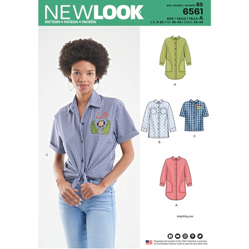 6561 - Ladies Button Front Shirts