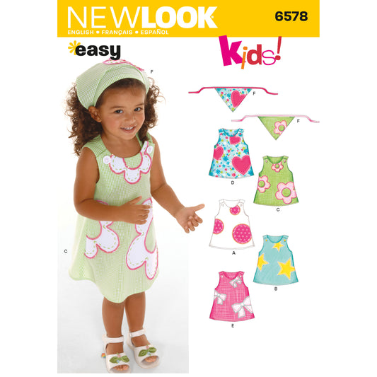 6578 - Toddlers Dresses & Head Scarf