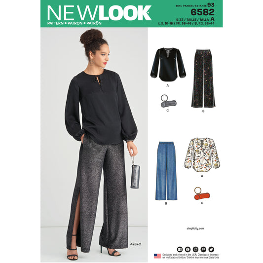 6582 - Ladies Tops Pants & Clutch