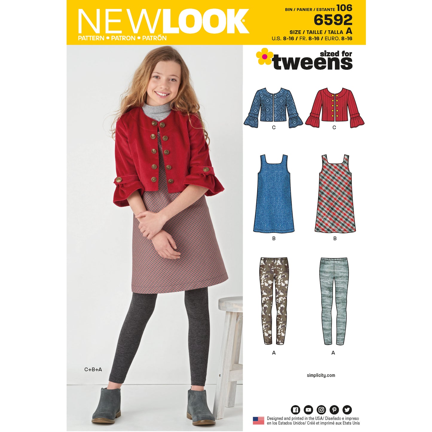 6592 - Children's Dresses Tops & Leggings