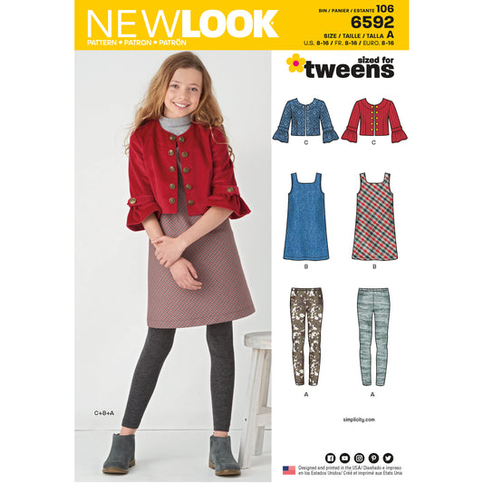 6592 - Children's Dresses Tops & Leggings