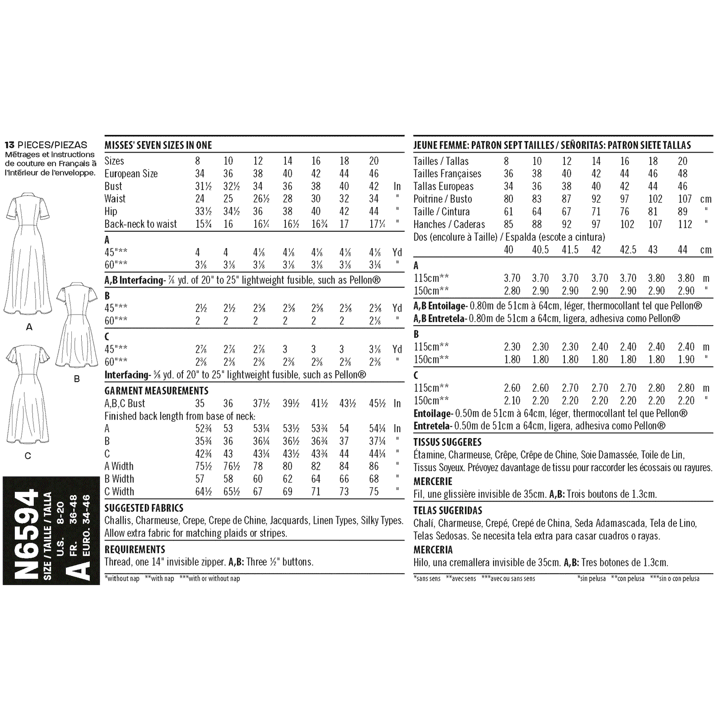6594 - Ladies Dresses