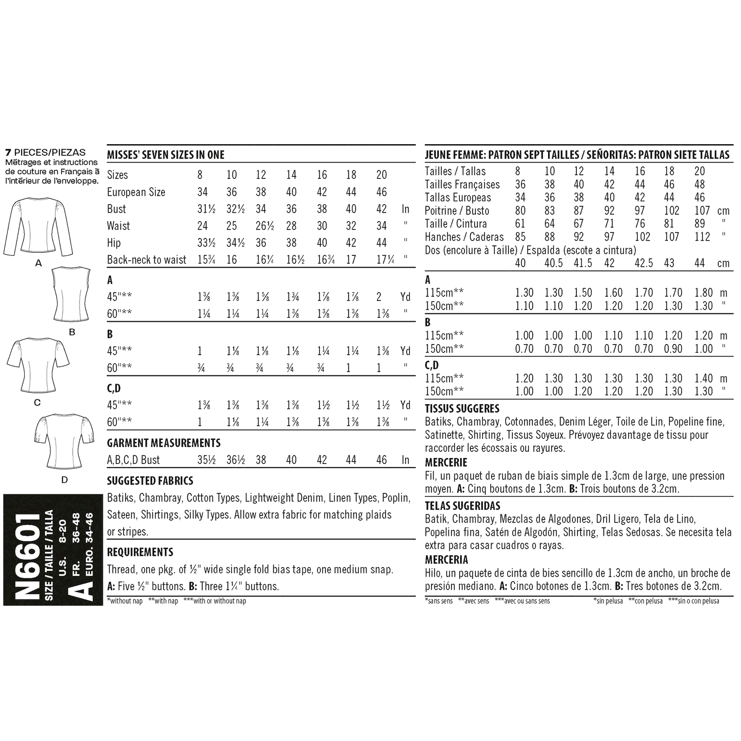 6601 - Ladies Tops
