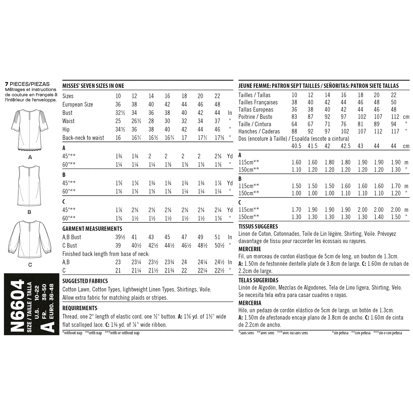 6604 - Ladies Tops