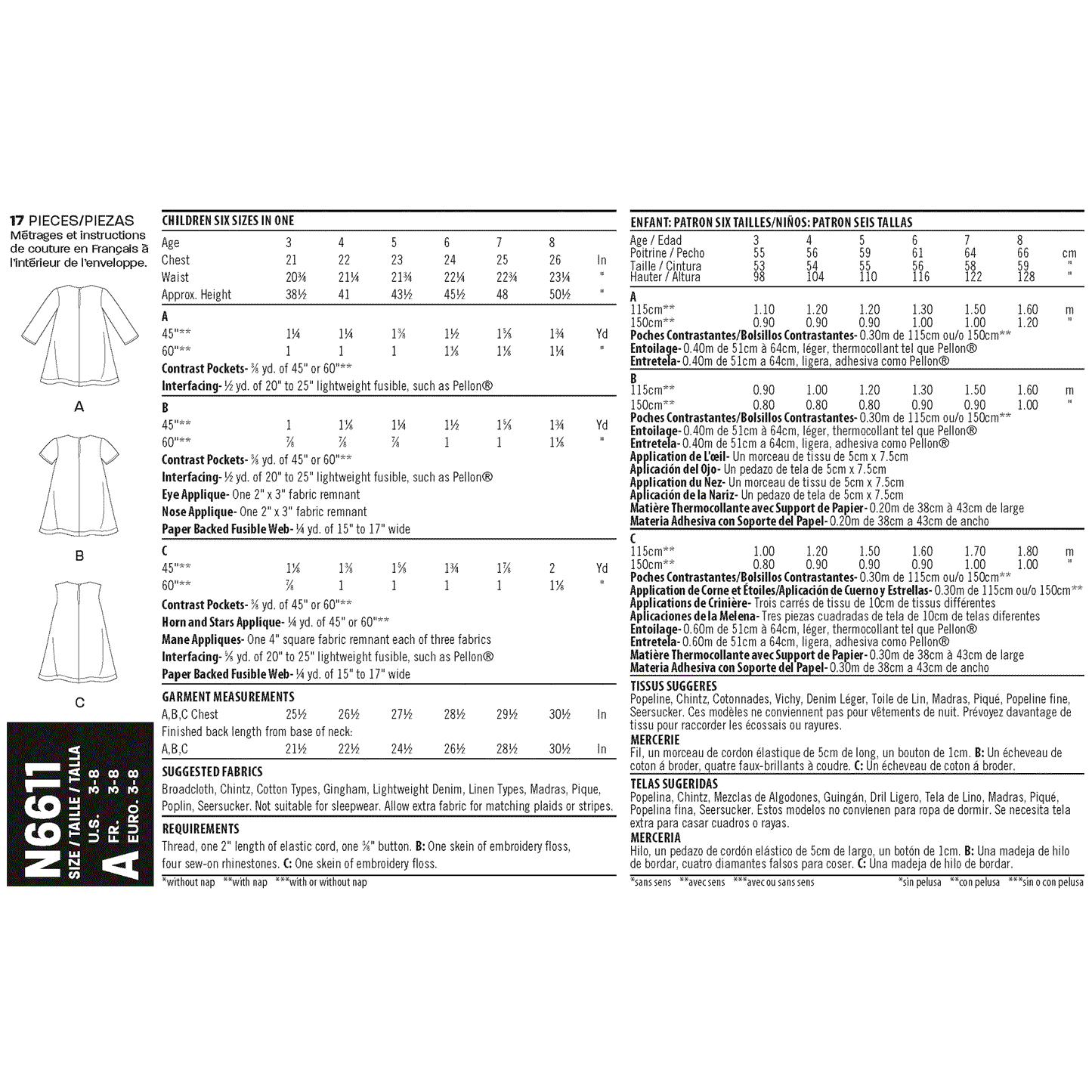 6611 - Children's Dresses