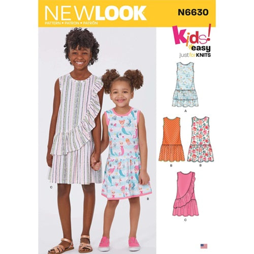 New Look Sewing Pattern 6630 - Children Girls Dresses