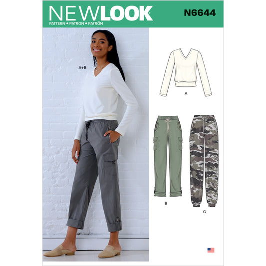 6644 - Ladies Top & Cargo Pants