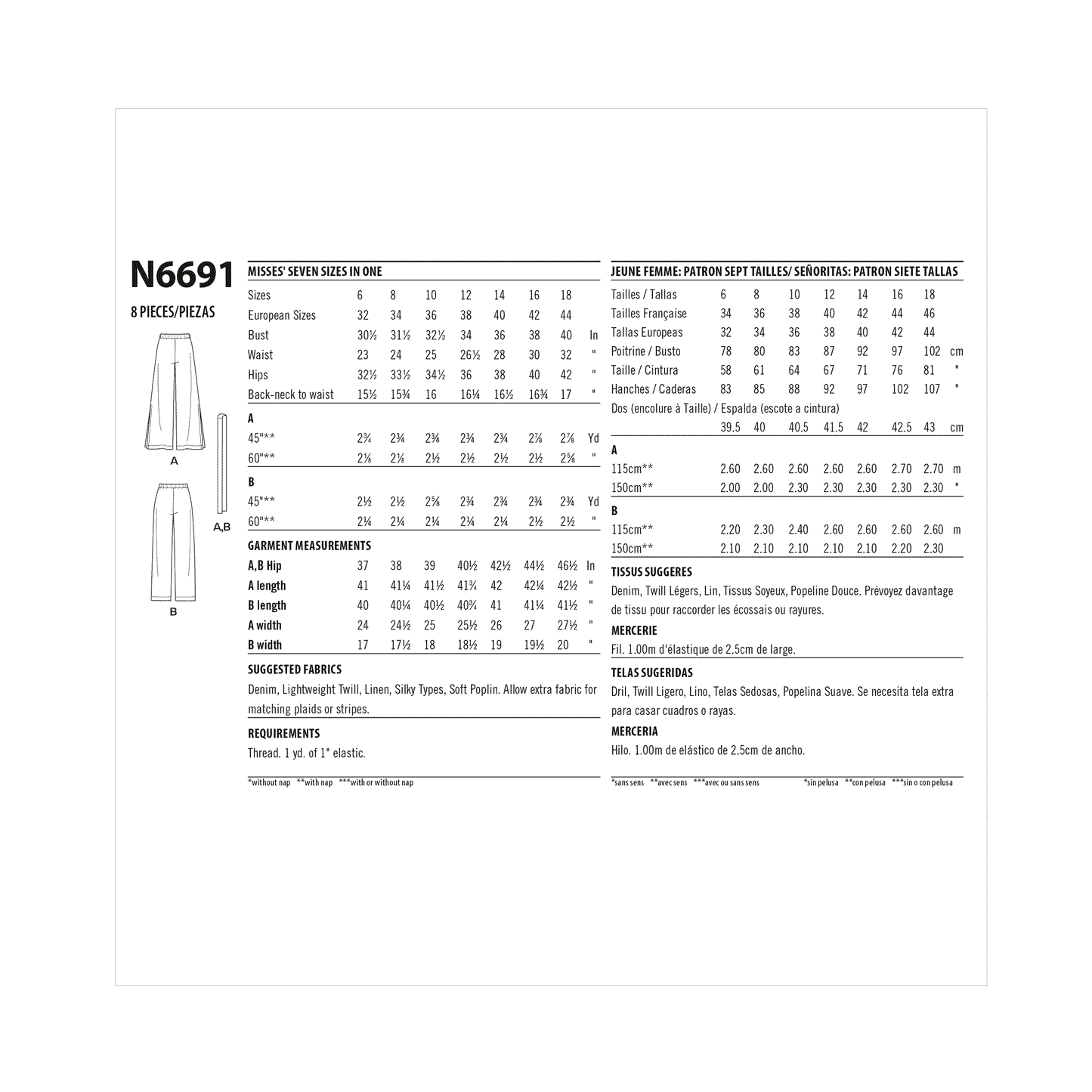 6691 - Ladies Pants