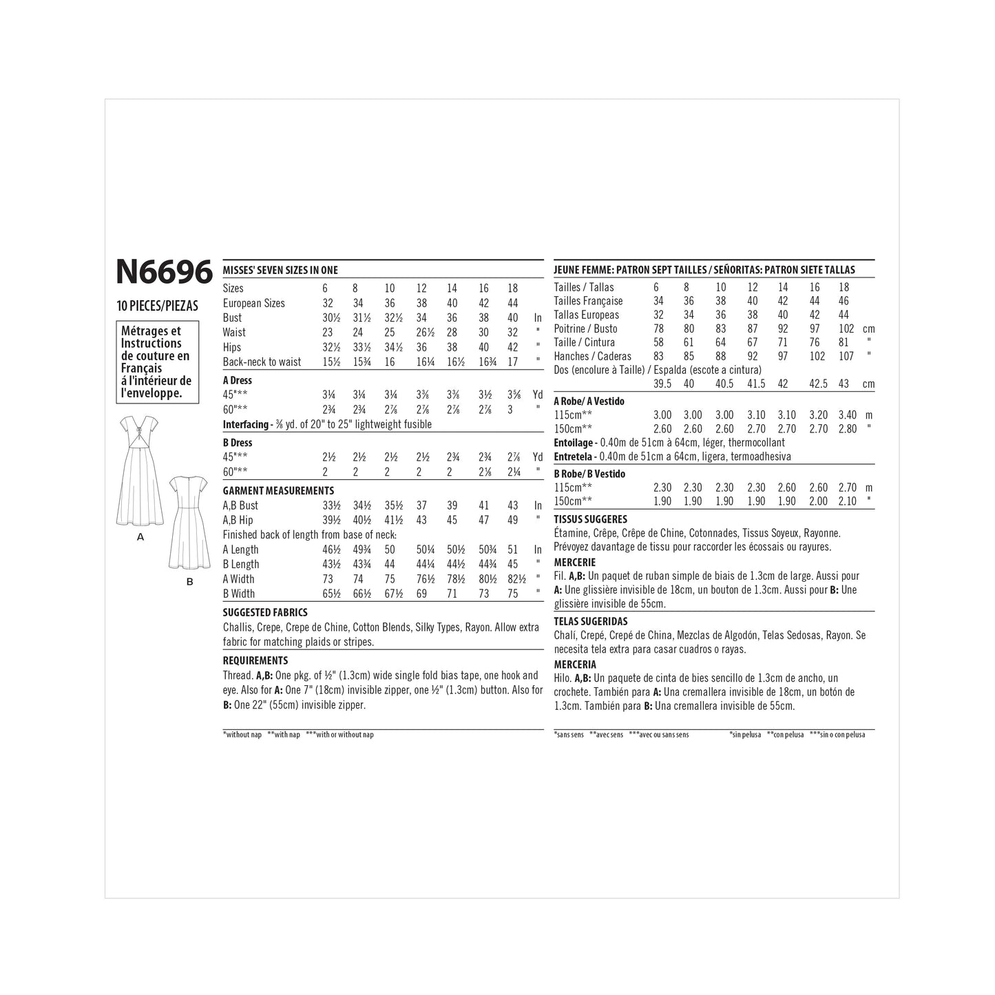 6696 - Ladies Dresses