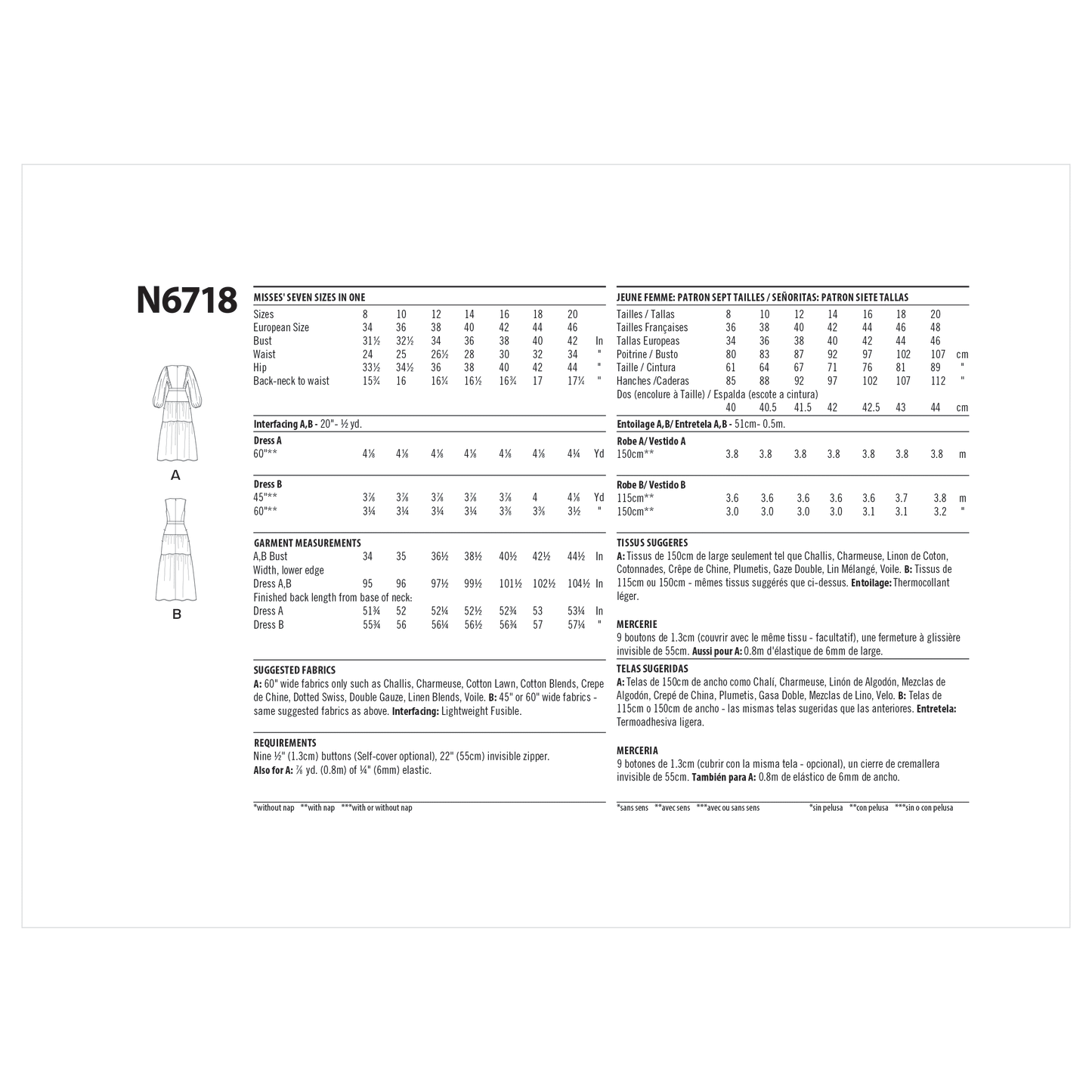 6718 - Ladies Dresses