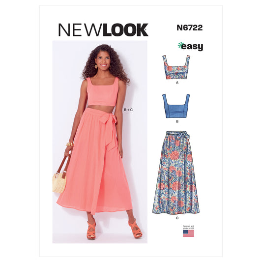 6722 - Ladies Bra Top & Skirts