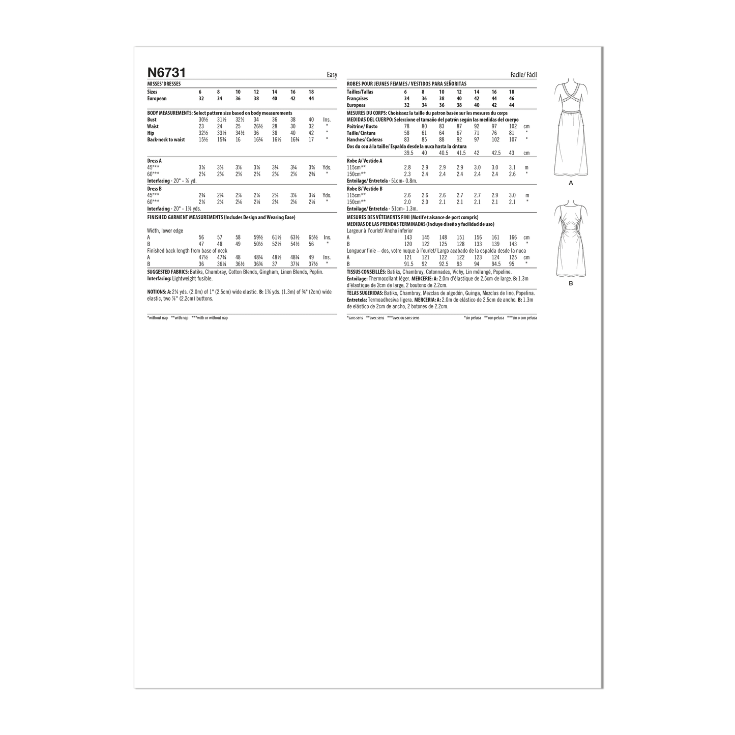 6731  - Ladies Dresses