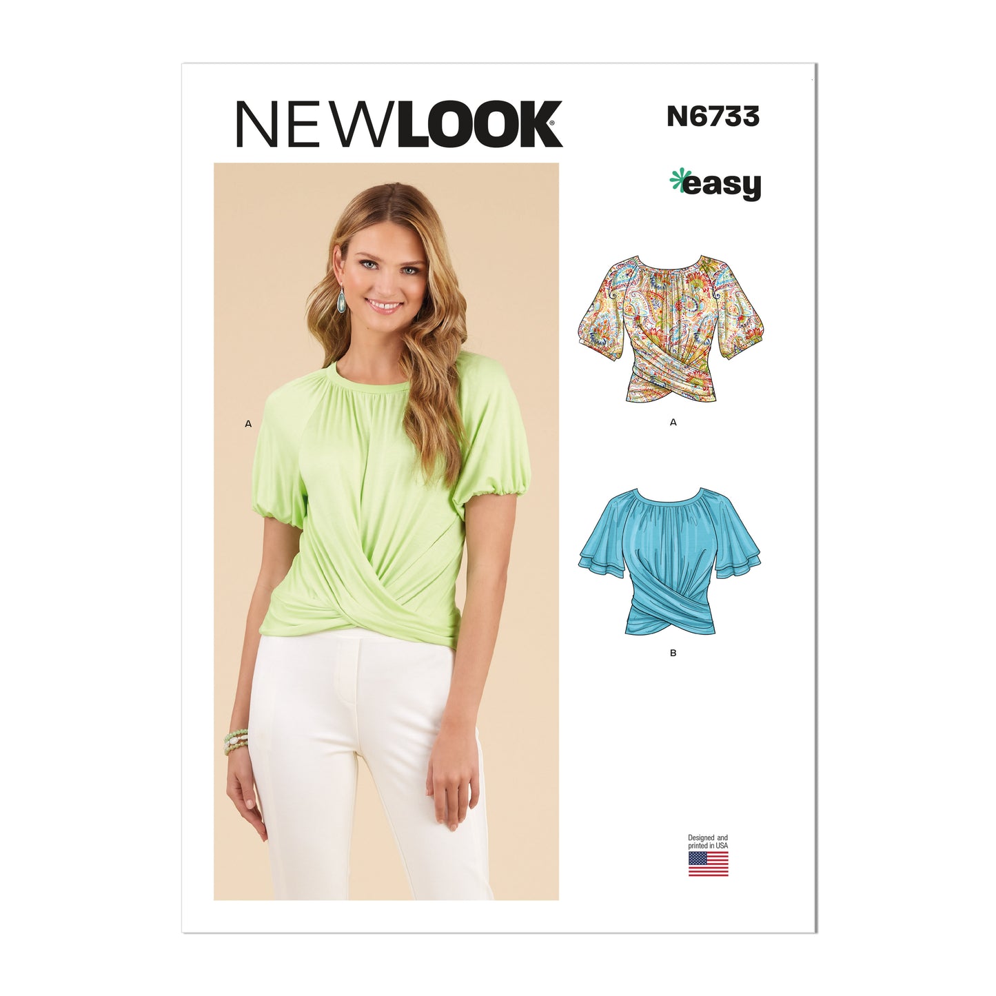 6733  - Ladies Wrap Tops