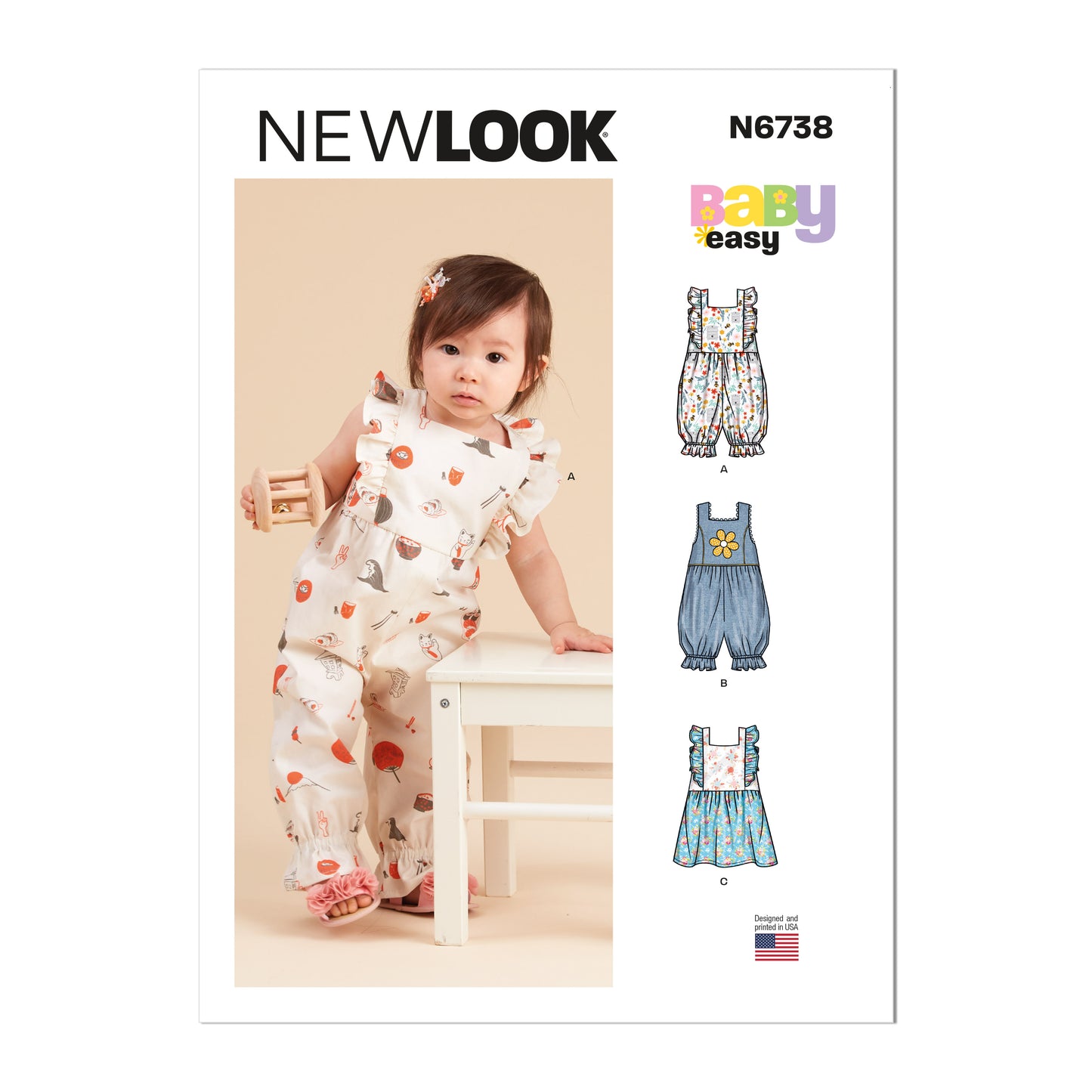 6738 - Babies Dress & Rompers
