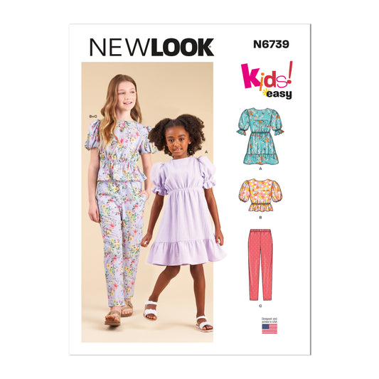 6739 - Children & Girls Dress Tops & Pants