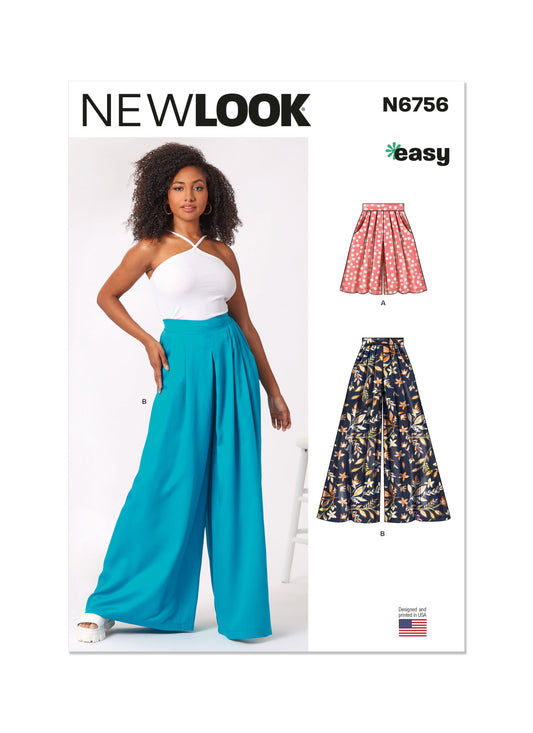 6756  - Ladies Wide Leg Pants