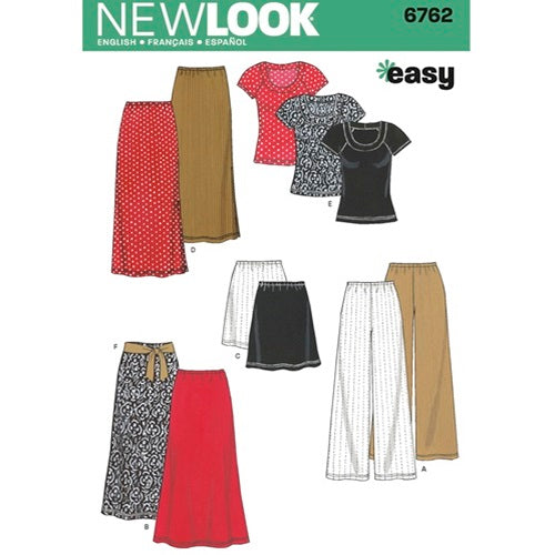 New Look Sewing Pattern 6762  - Ladies Tops & Skirts