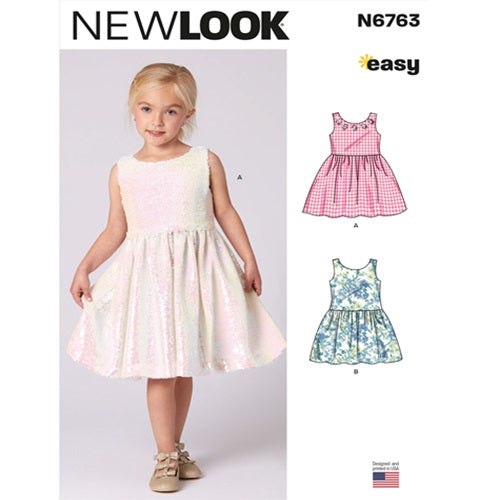 New Look Sewing Pattern 6763 - Children Girls Dresses